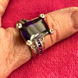 Amethyst and Silver Ring